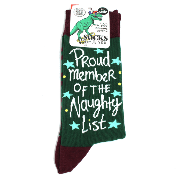 Christmas Proud Member Of The Naughty List Socks - Socks To Be You