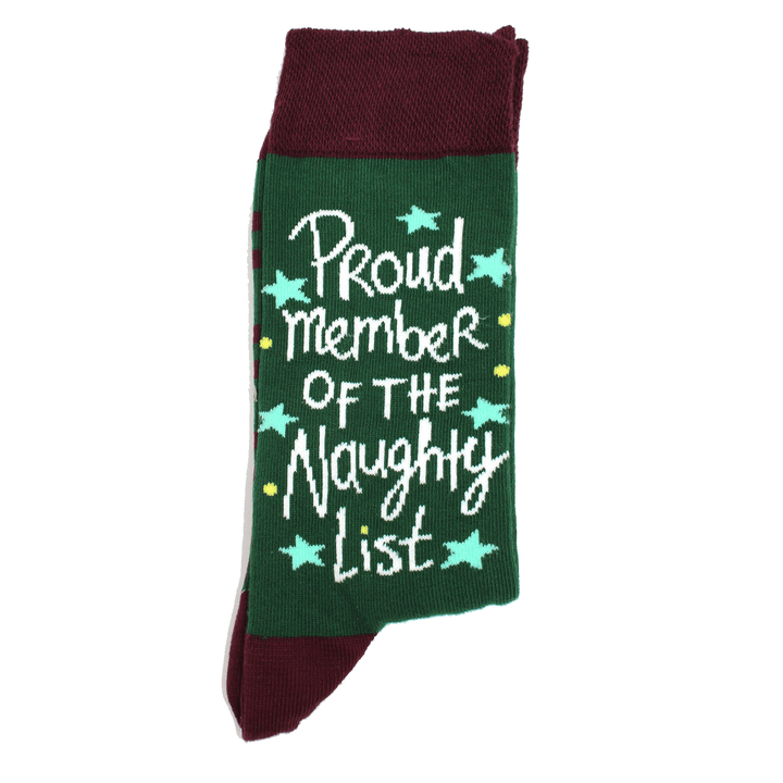 Christmas Proud Member Of The Naughty List Socks - Socks To Be You