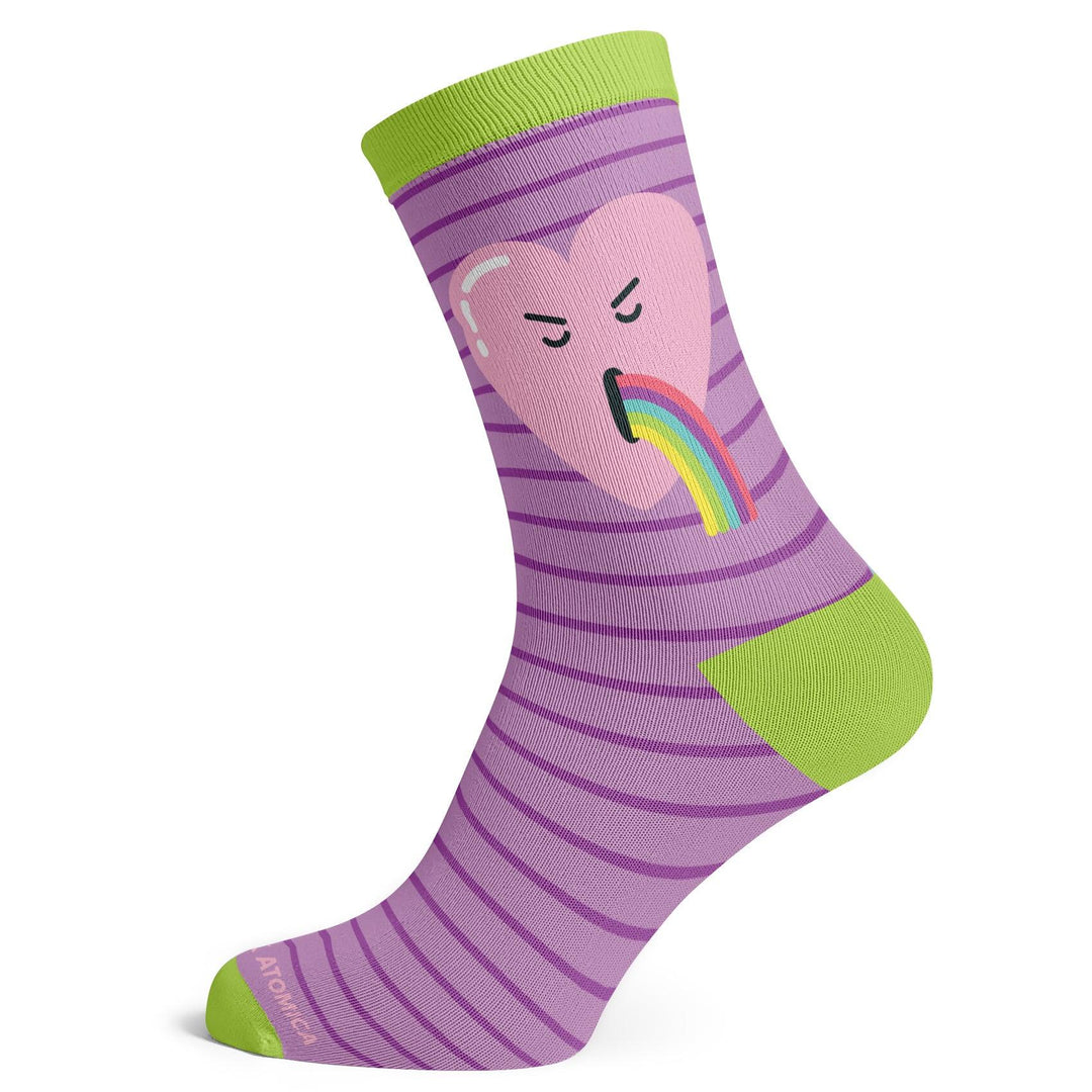 Blah Puking Heart Socks - Socks To Be You