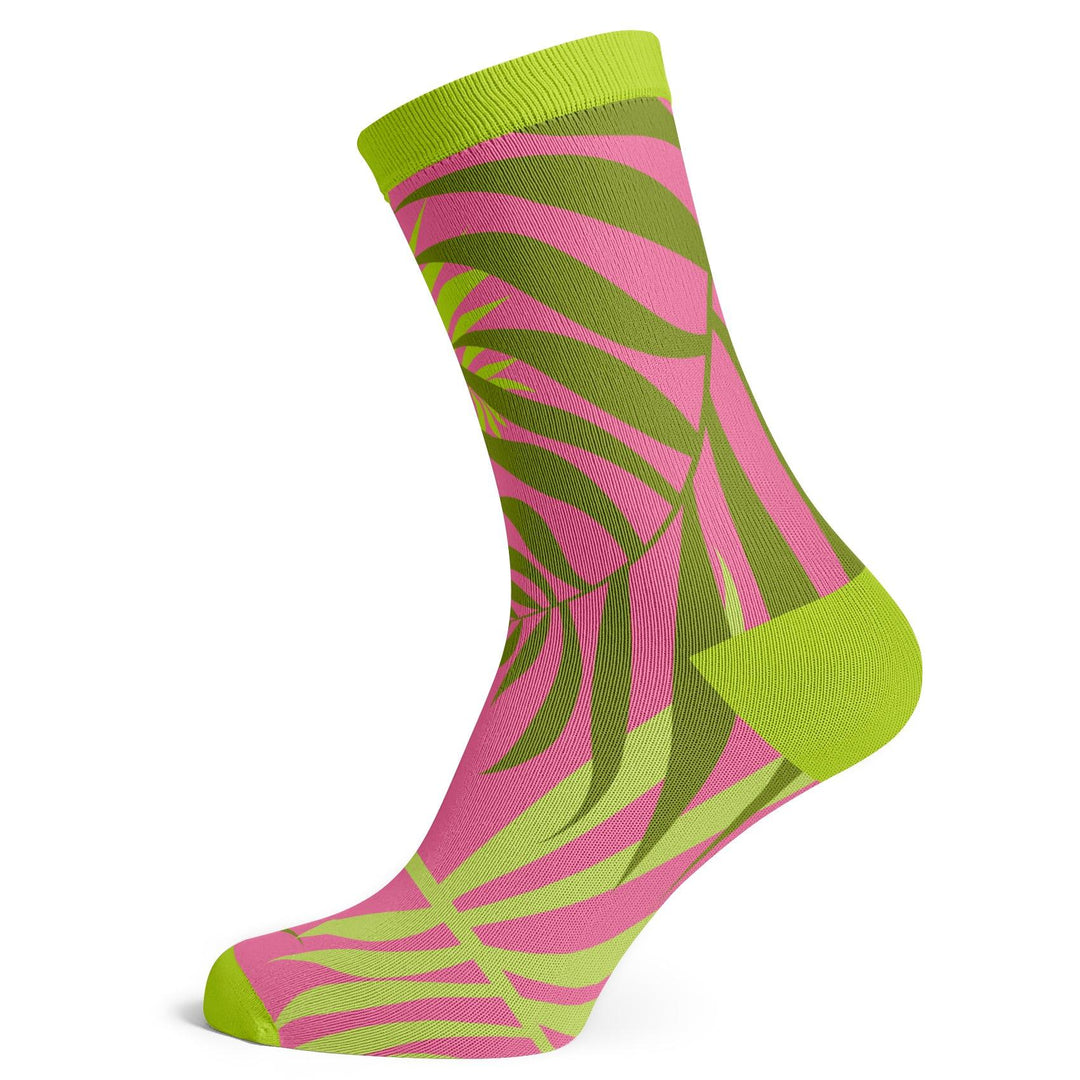Bright Tropical Leaves Socks - Socks To Be You