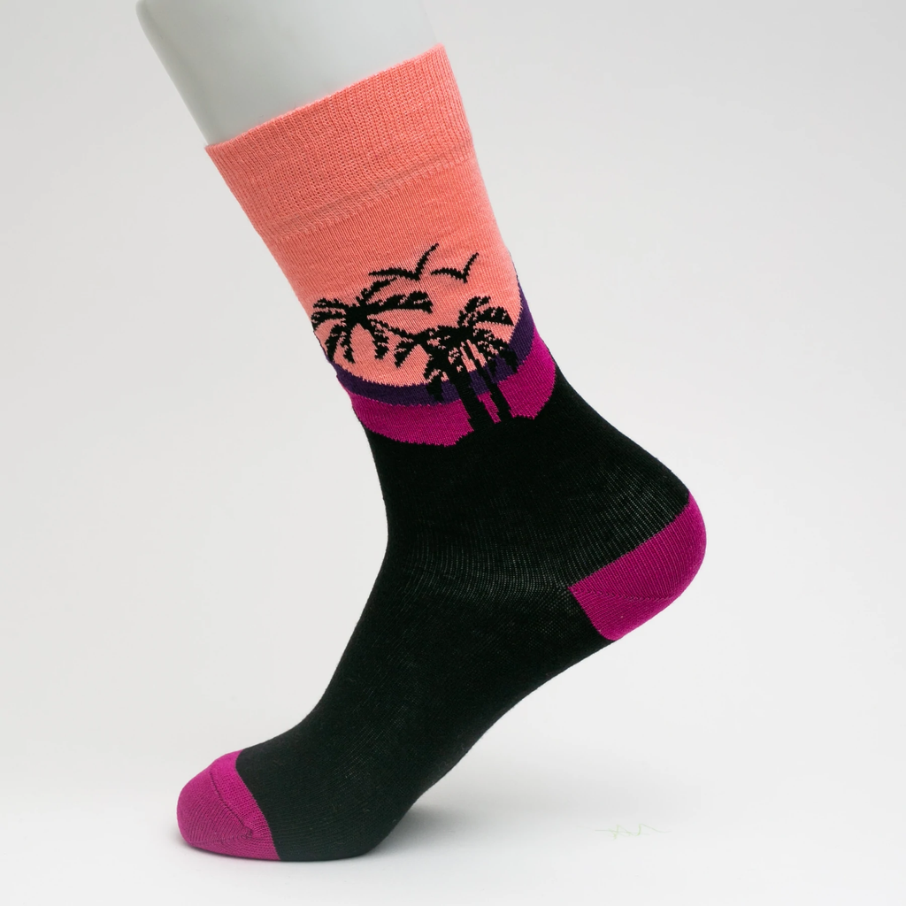 Palm Tree Printed Socks | Desert Sunset Socks | Socks To Be You
