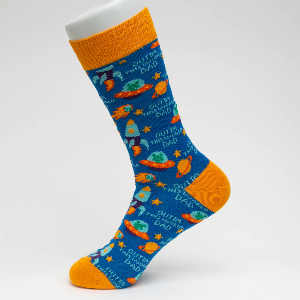 Outta This World Dad Socks | Blue Socks | Socks To Be You