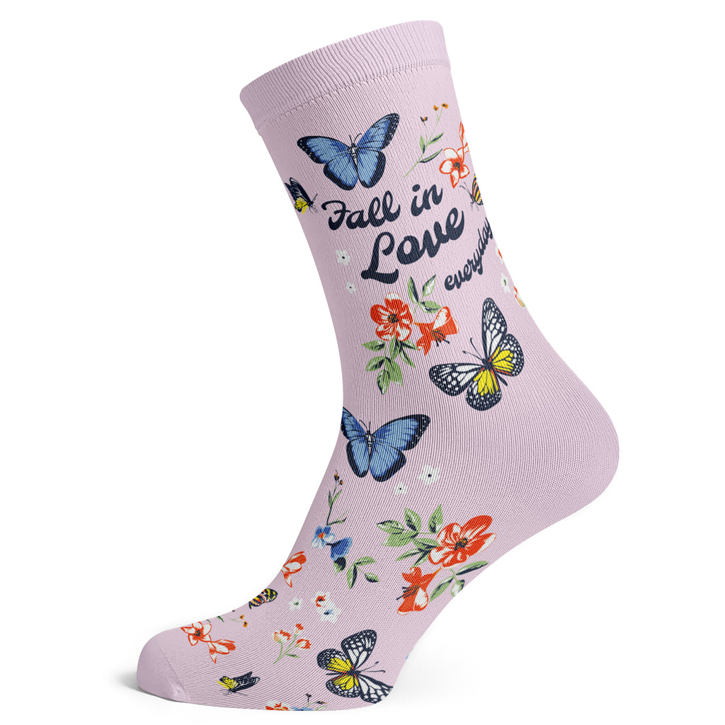 Fall In Love Butterflies Socks