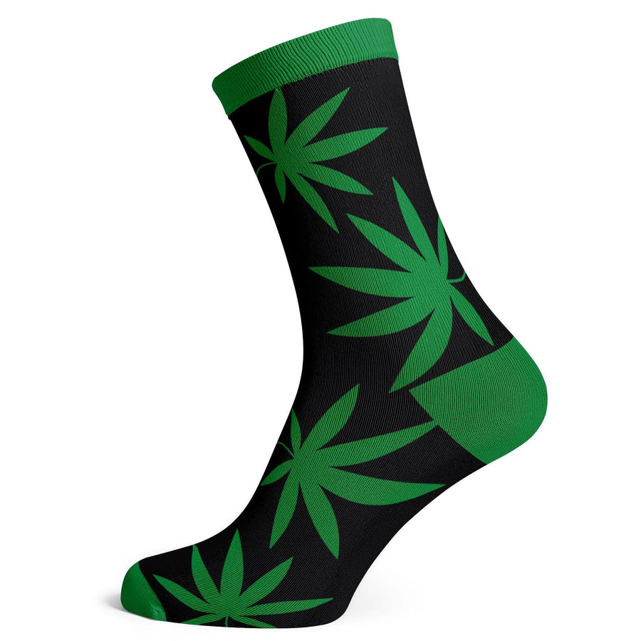 Cannabis Pot Leaf Collage Socks - Socks To Be You