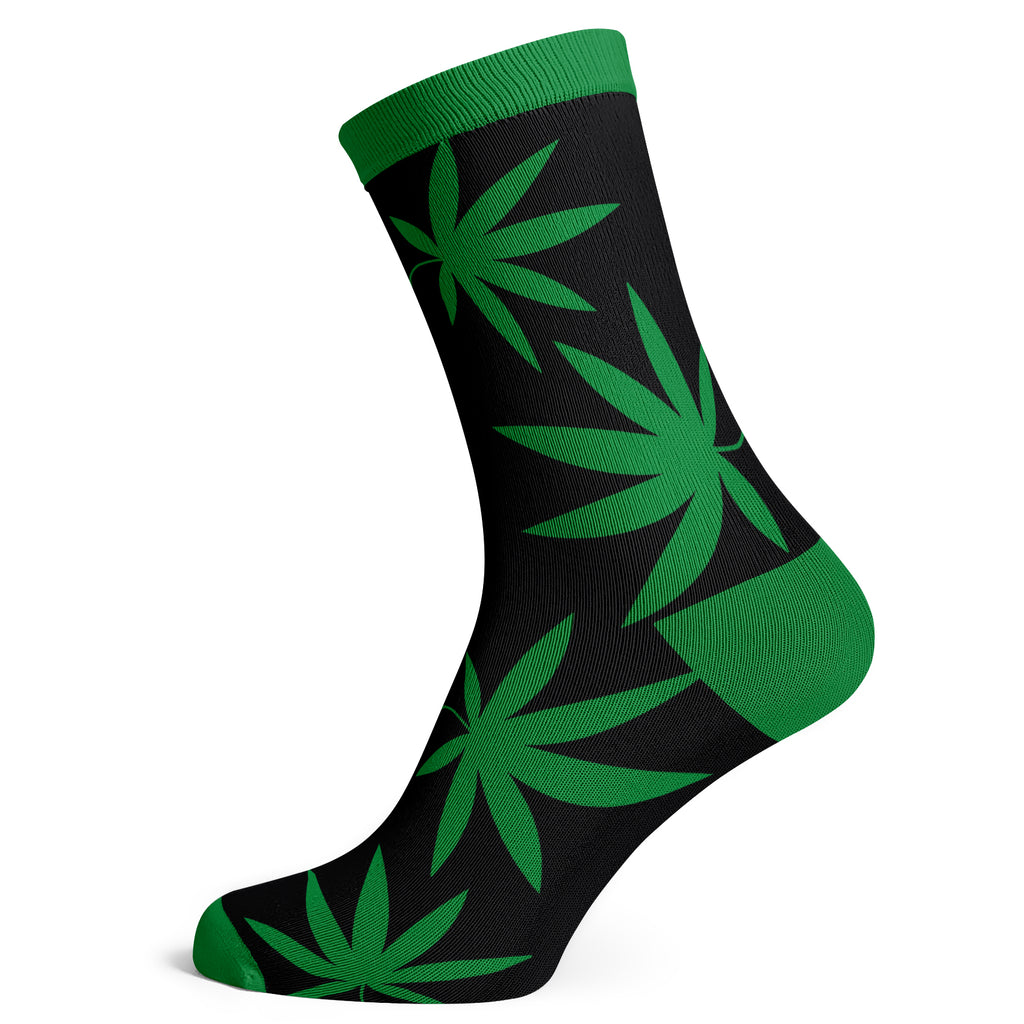 Cannabis Pot Leaf Collage Socks
