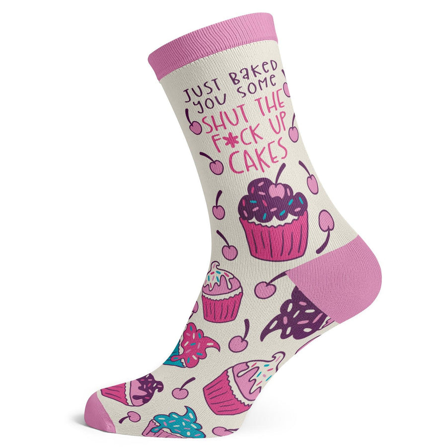 Just Baked You Shut The F*ck Up Cakes Socks - Socks To Be You