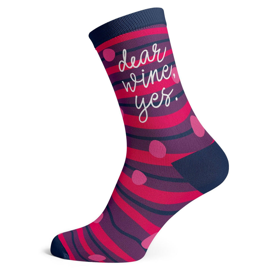 Wine Dear Wine Yes Socks - Socks To Be You