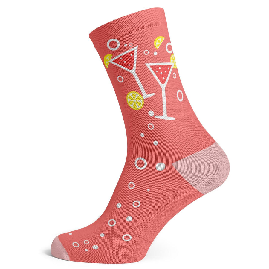 Pink Cocktails Socks - Socks To Be You