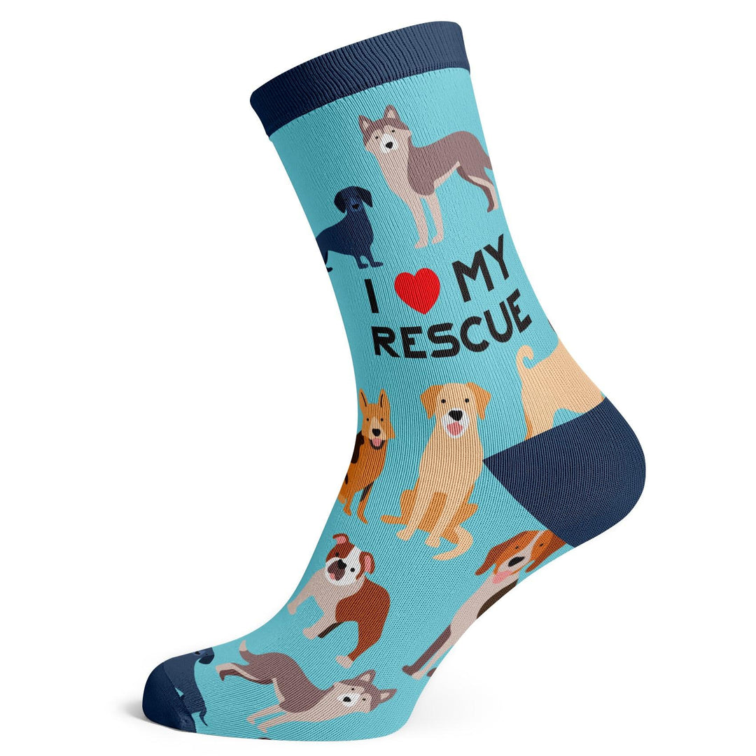 Dogs I Love My Rescue Socks - Socks To Be You