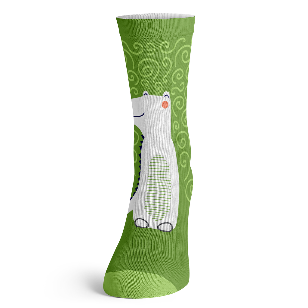 Green Alligator Socks
