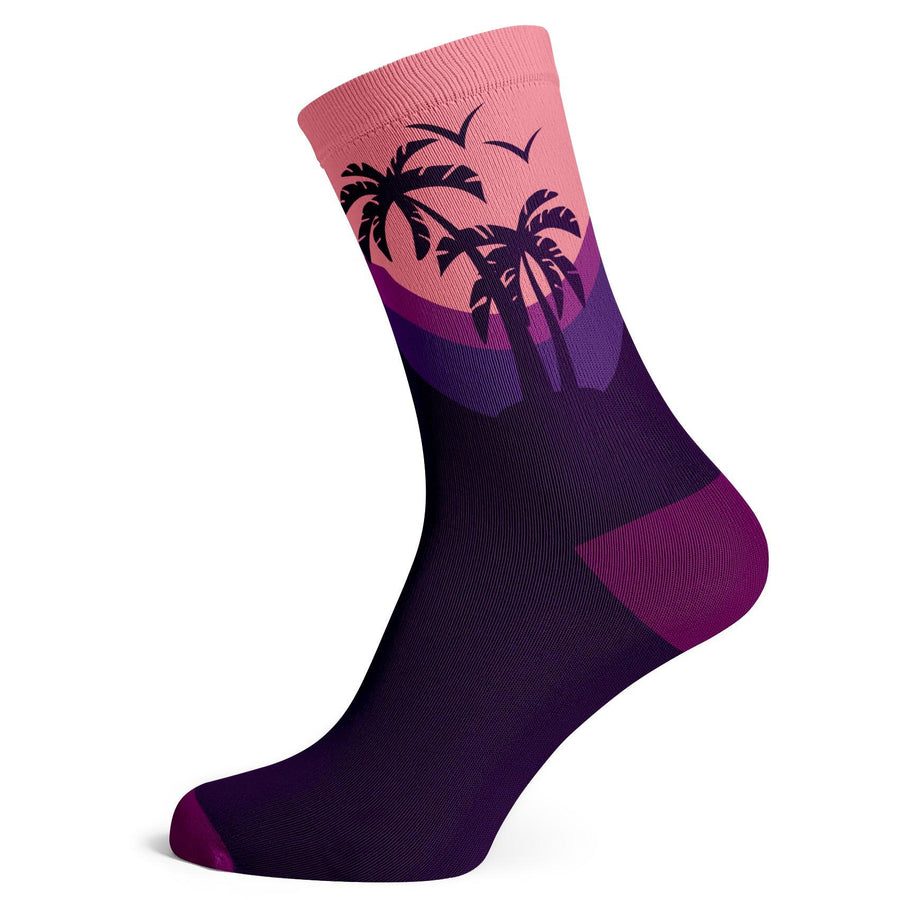 Desert Palm Sunset Socks - Socks To Be You