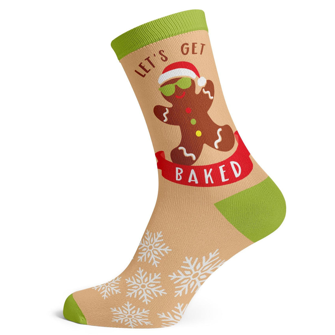 Christmas Banner Baked Gingerbread Socks - Socks To Be You