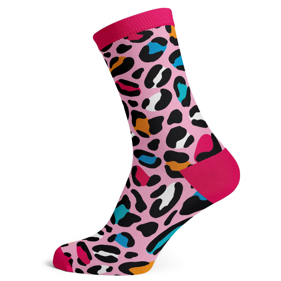 Bright Leopard Print Socks - Socks To Be You