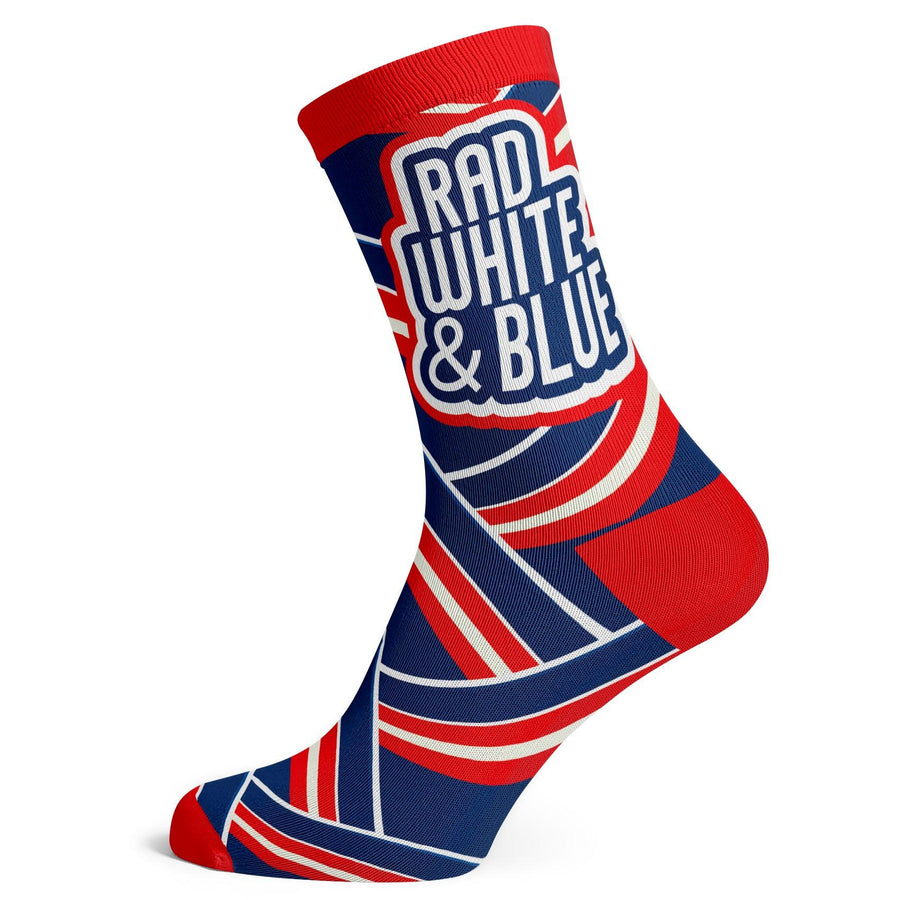 Americana Rad White And Blue Wave Socks - Socks To Be You