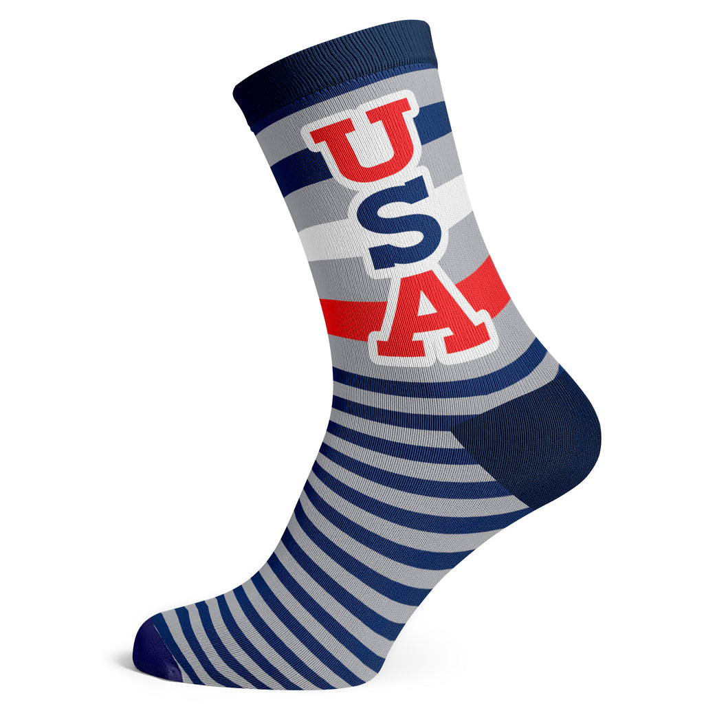 Americana USA Grey Stripes Socks