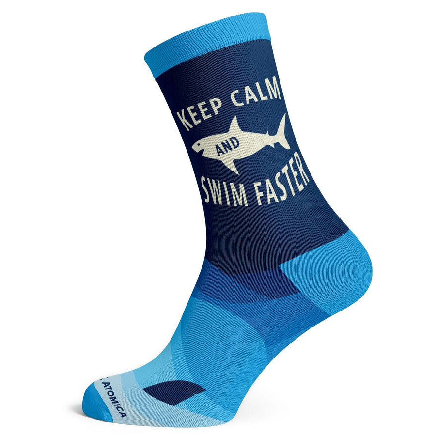 Keep Calm And Swim Faster Socks - Socks To Be You