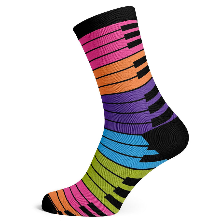 Music Piano Keys Colorful Socks - Socks To Be You
