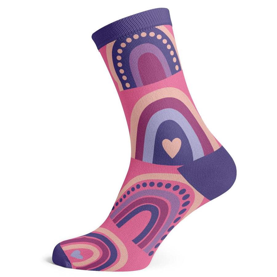 Pastel Purple Rainbows Socks - Socks To Be You