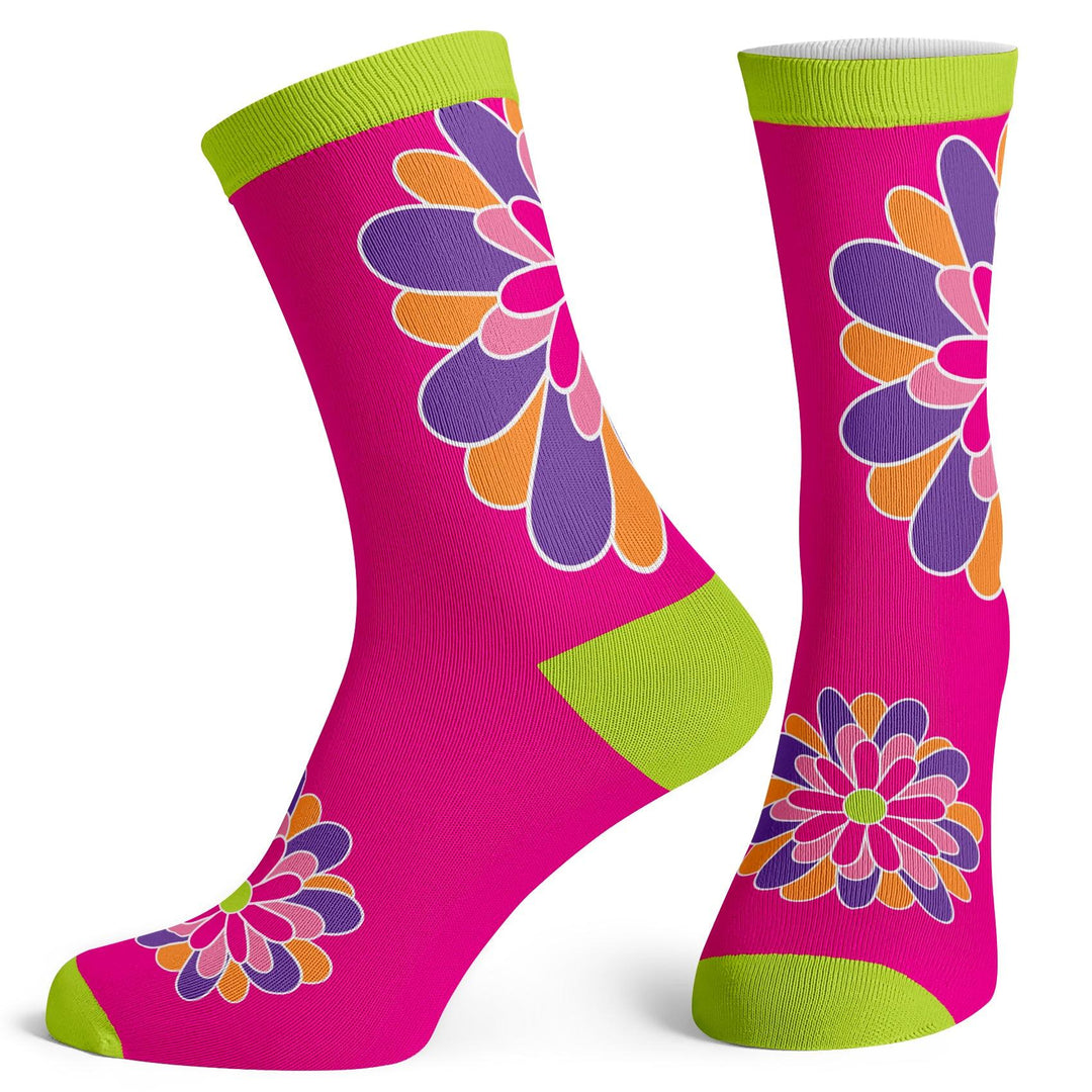 Vibrant Flower Socks - Socks To Be You