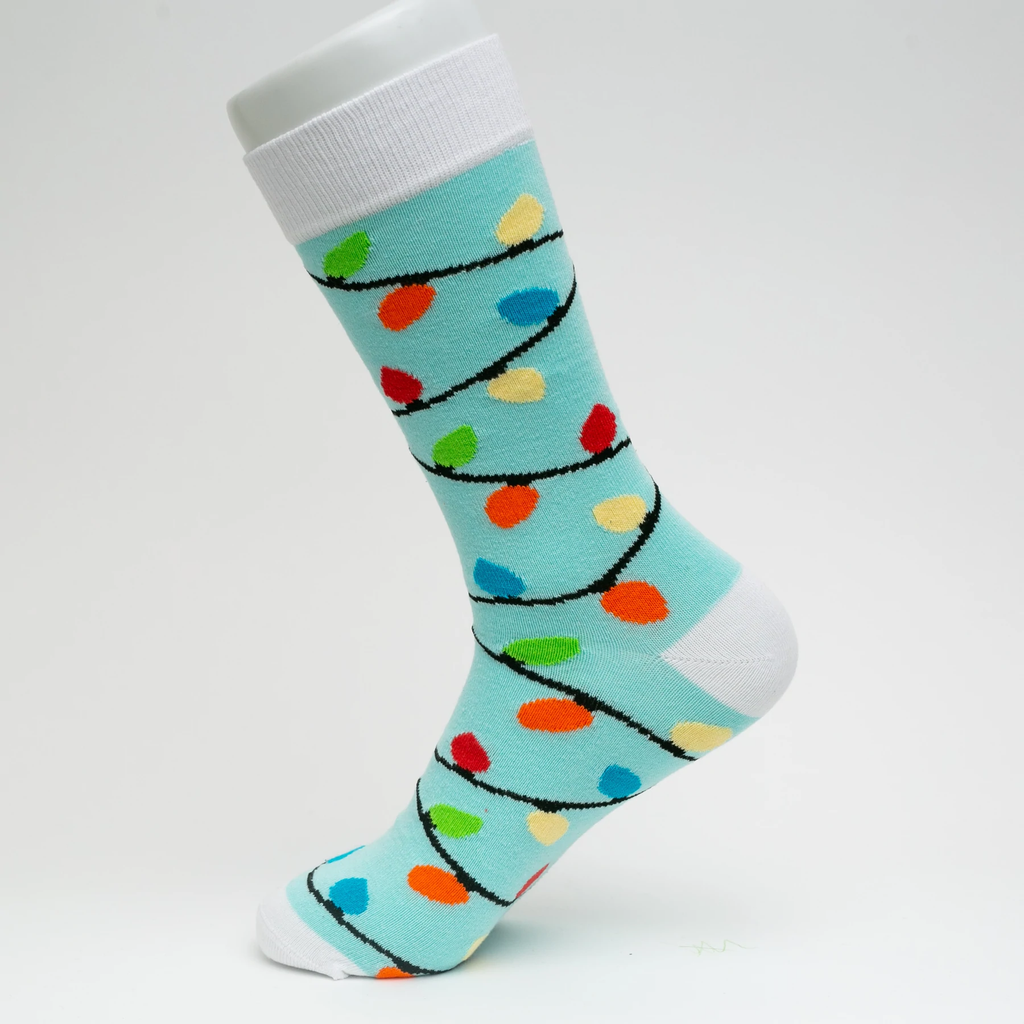 Christmas Lights Printed Socks | Christmas Socks | Socks To Be You