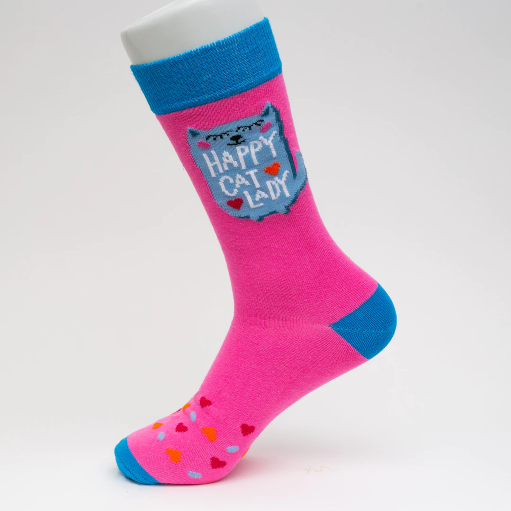 Happy Cat Lady Socks | Printed Socks | Socks To Be You
