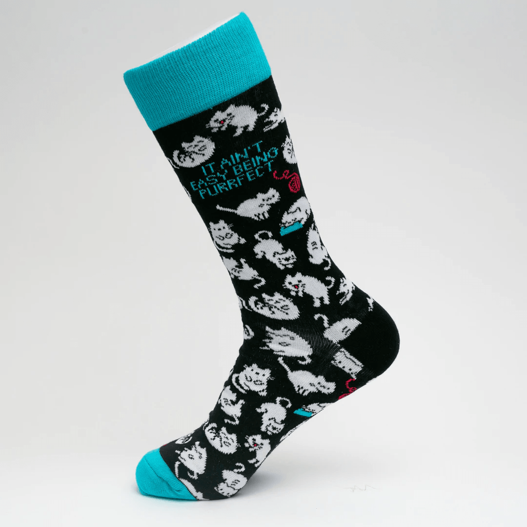 It Ain't Easy Being Purrfect Socks - Socks To Be You