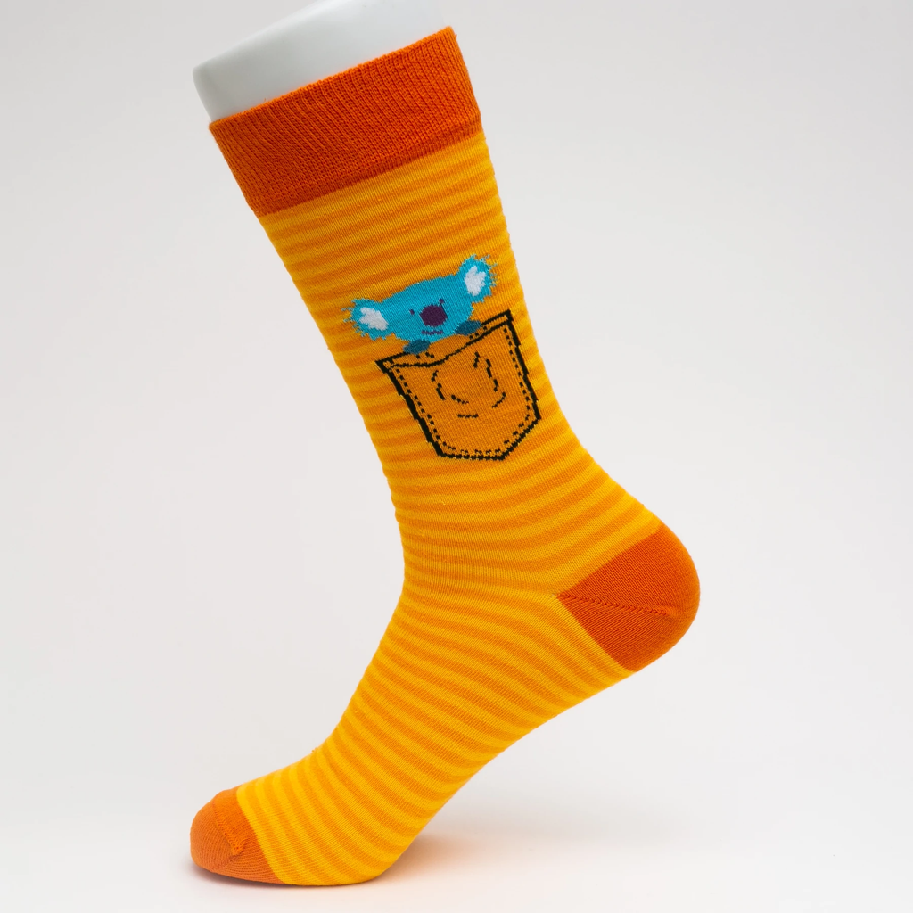 Koala Pocket Socks | Yellow Socks | Socks To Be You