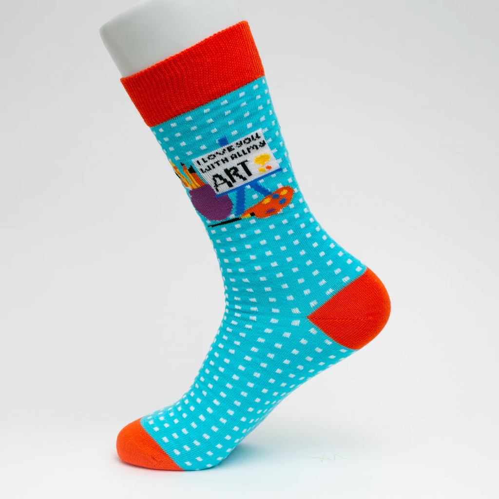 Love You With All My Art Socks | Printed Socks | Socks To Be You