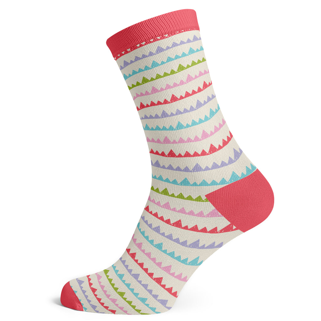 Colorful Peaks Socks - Socks To Be You