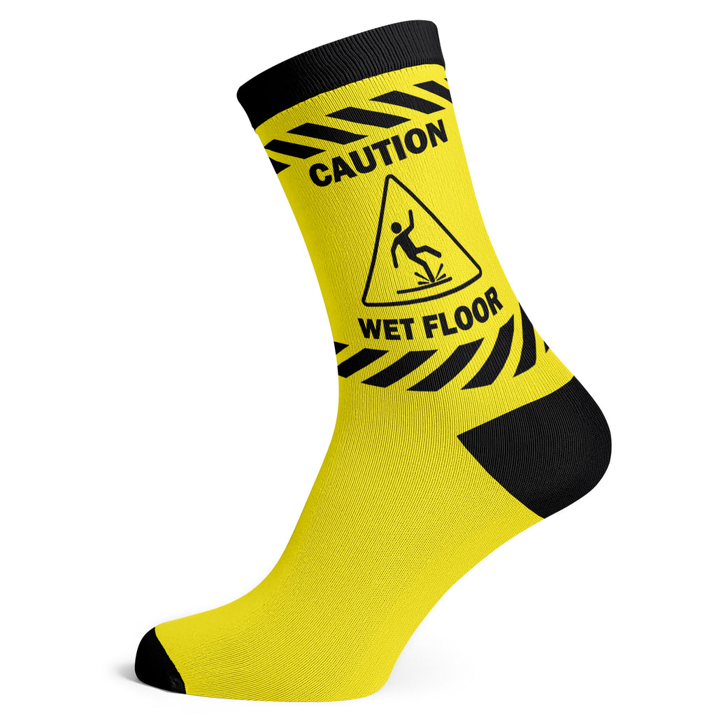 Caution Wet Floor Socks