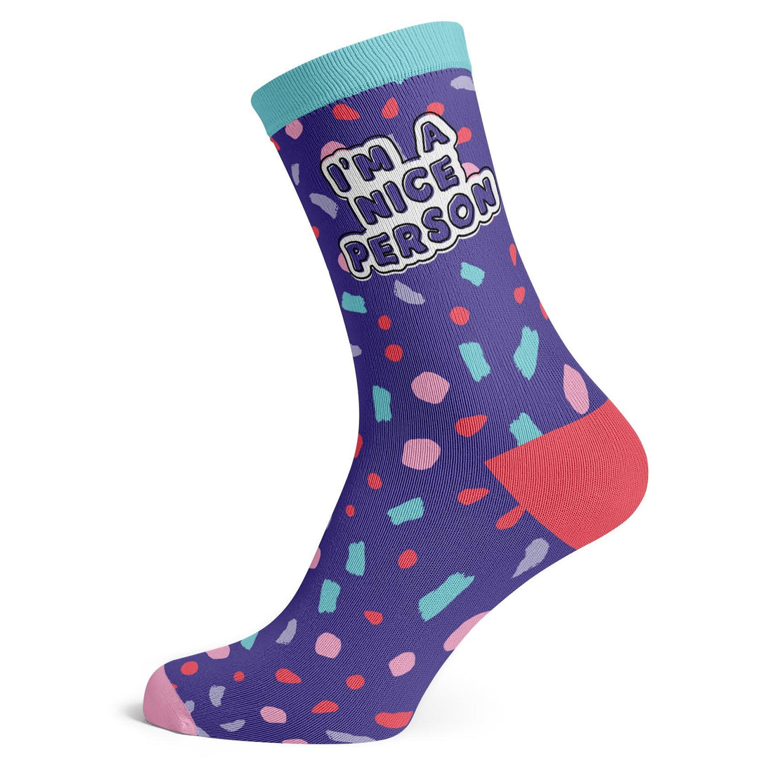 I'M A Nice Person Socks - Socks To Be You