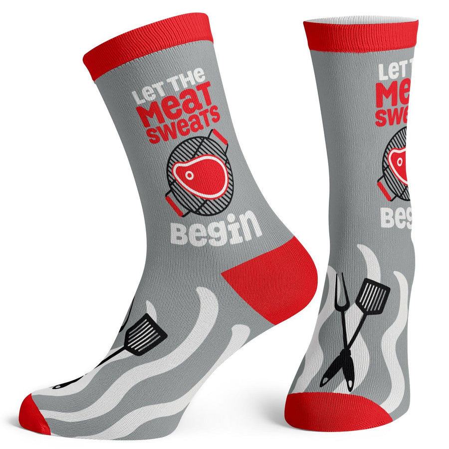 BBQ Let The Meat Sweats Begin Socks - Socks To Be You