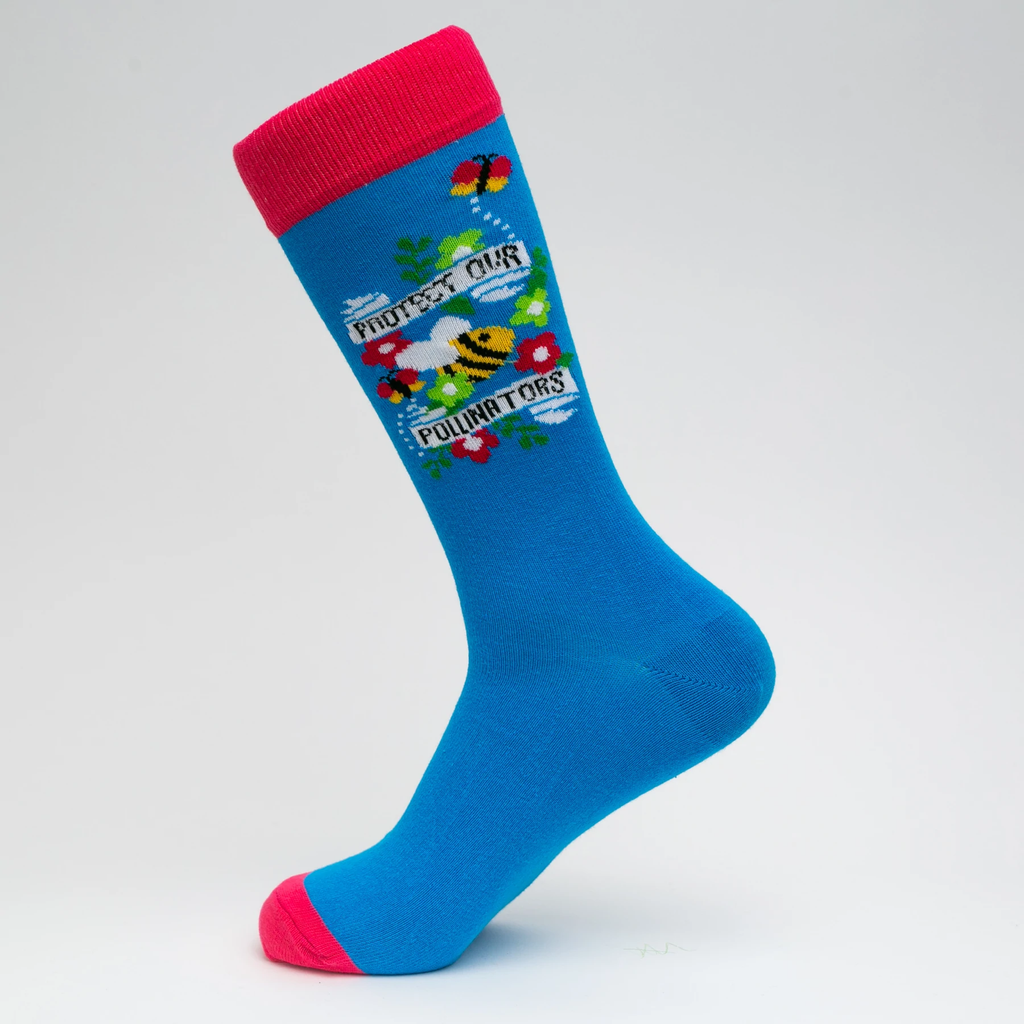 Pollinators Blue Sock | Socks To Be You