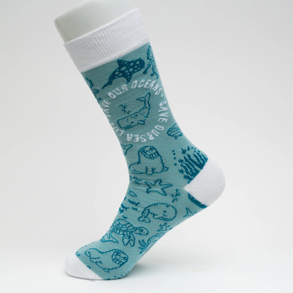 Save Our Oceans Sock | Socks To Be You