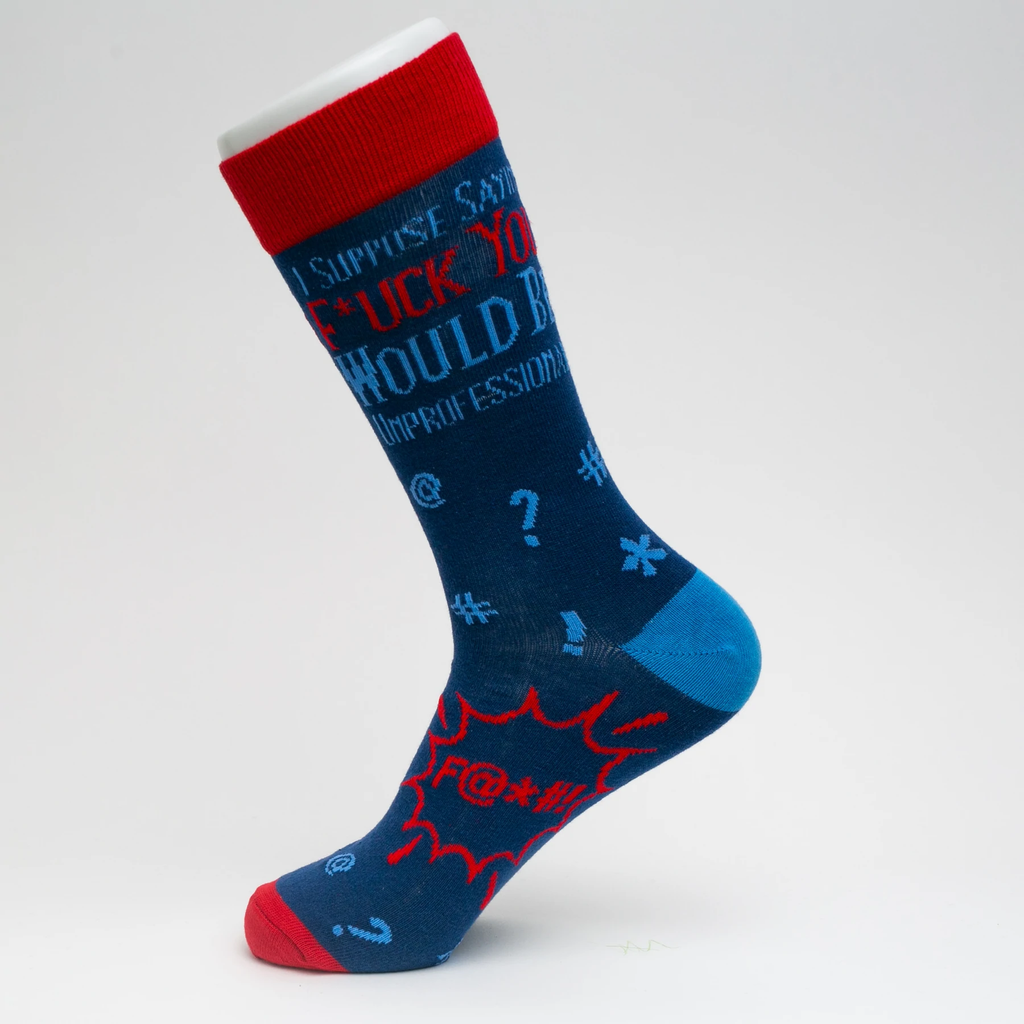 Unprofessional Blue Sock | Socks To Be You