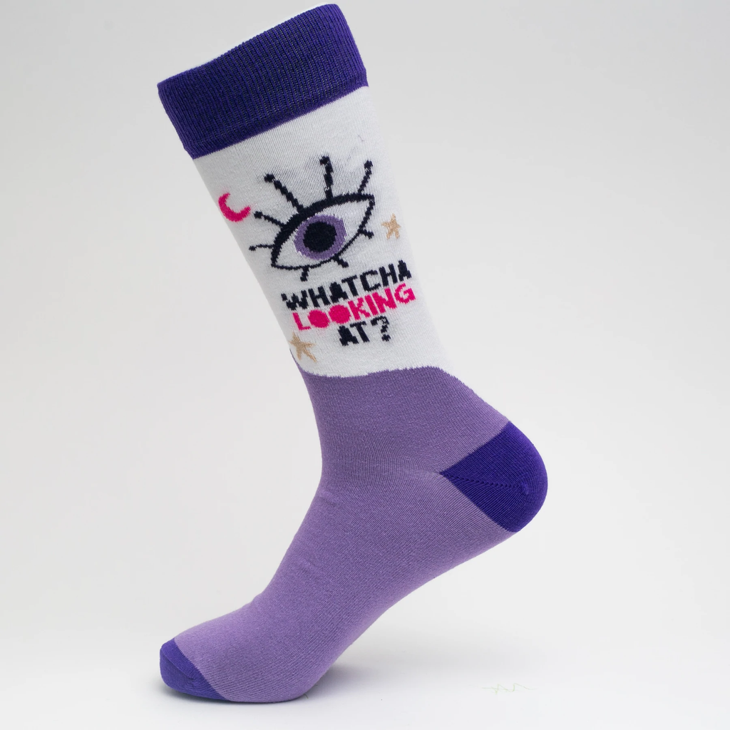 Watcha Looking At Purple Sock | Socks To Be You