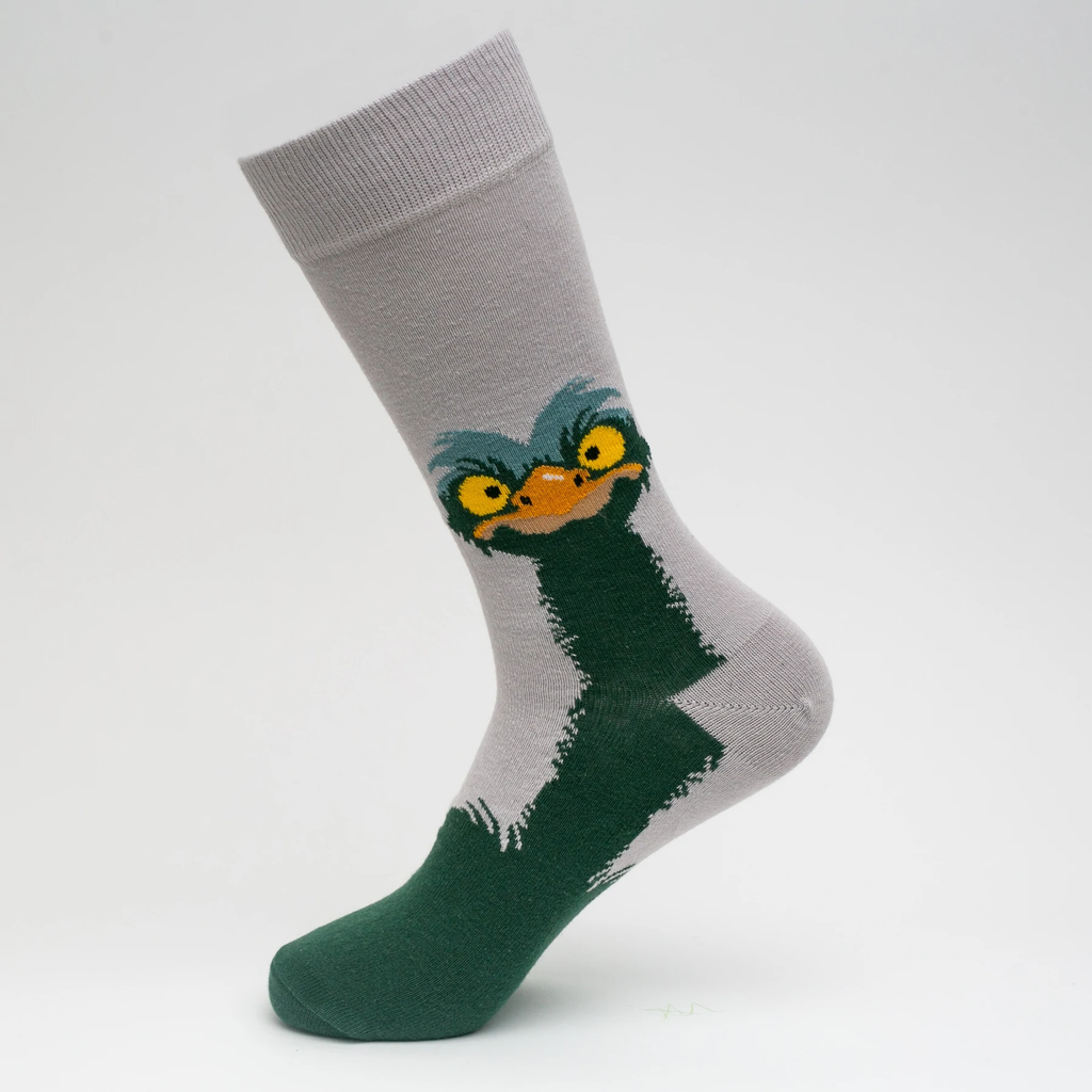 Angry Ostrich Printed Socks | Ostrich Printed Socks | Socks To Be You