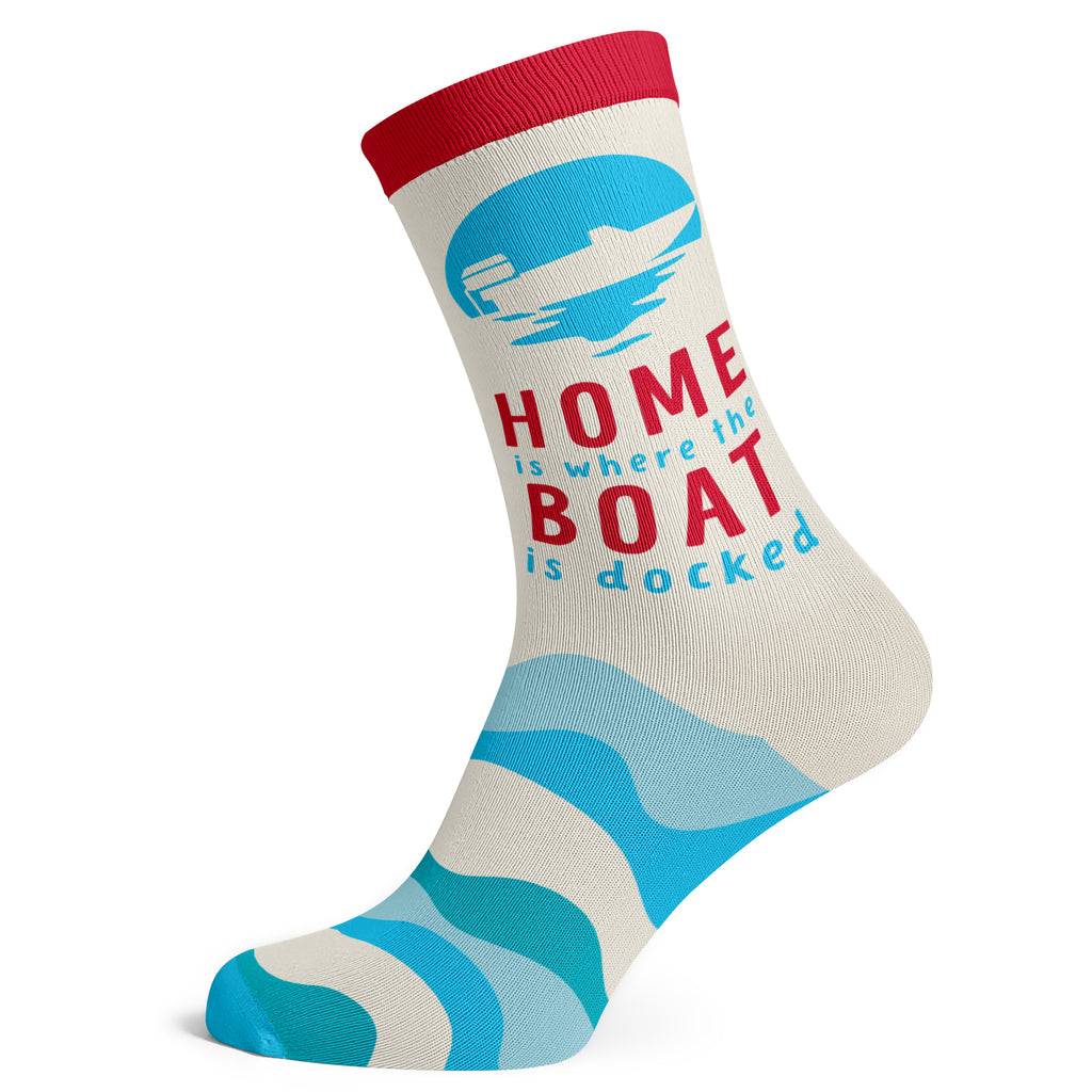 Home Is Where The Boat Is Docked Socks