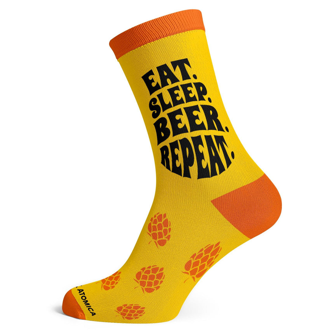 Eat Sleep Beer Repeat Socks - Socks To Be You