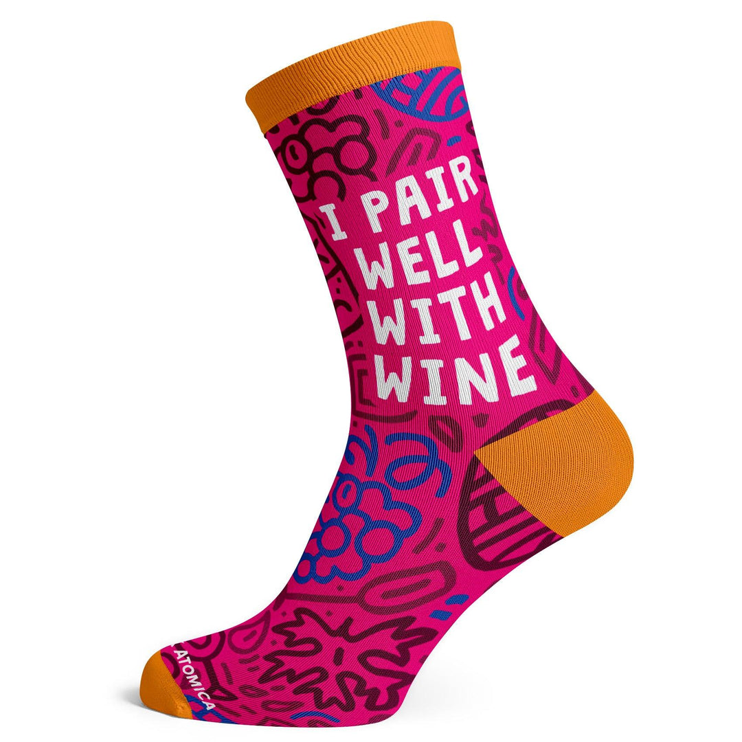 I Pair Well With Wine Socks - Socks To Be You