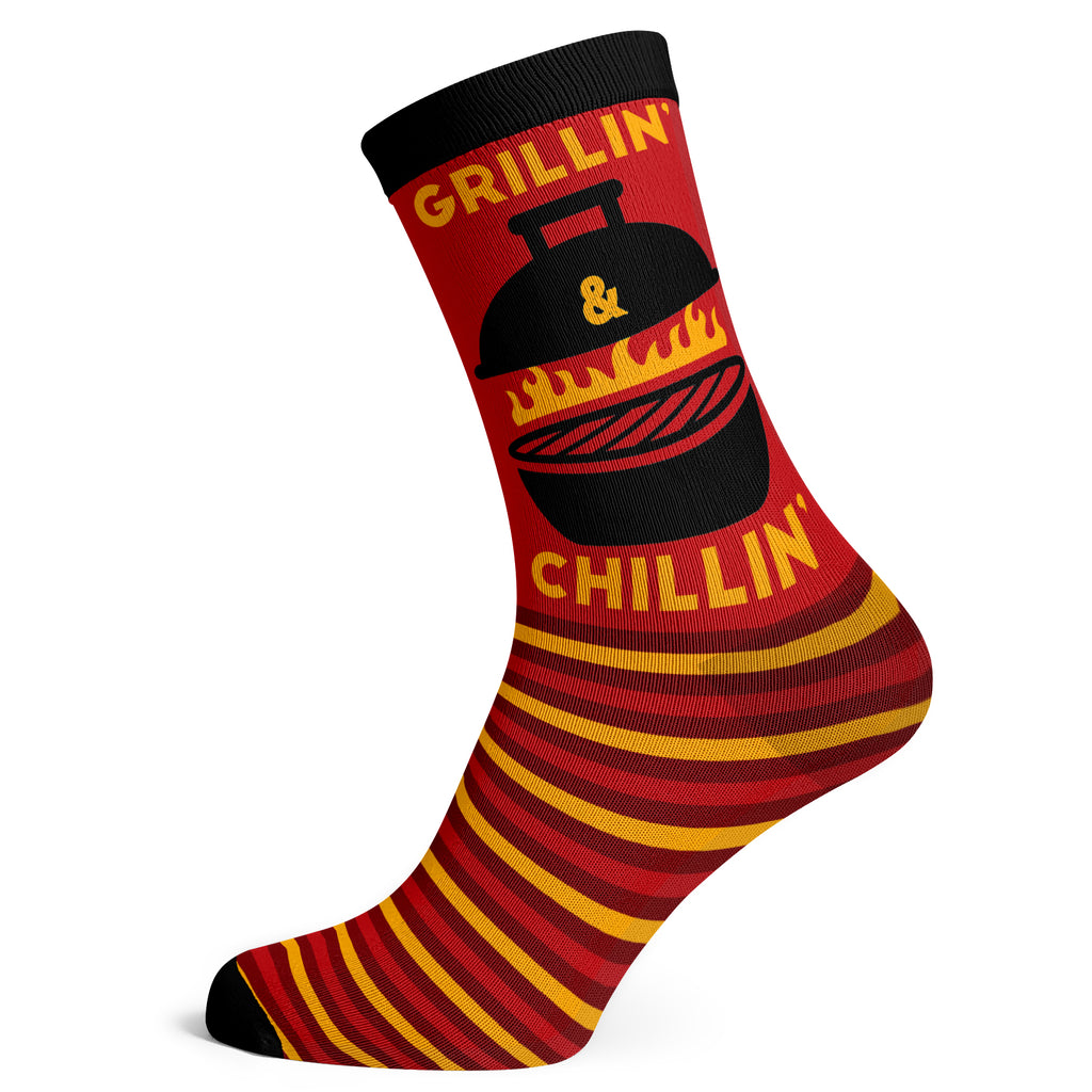 BBQ Chillin And Grillin Socks