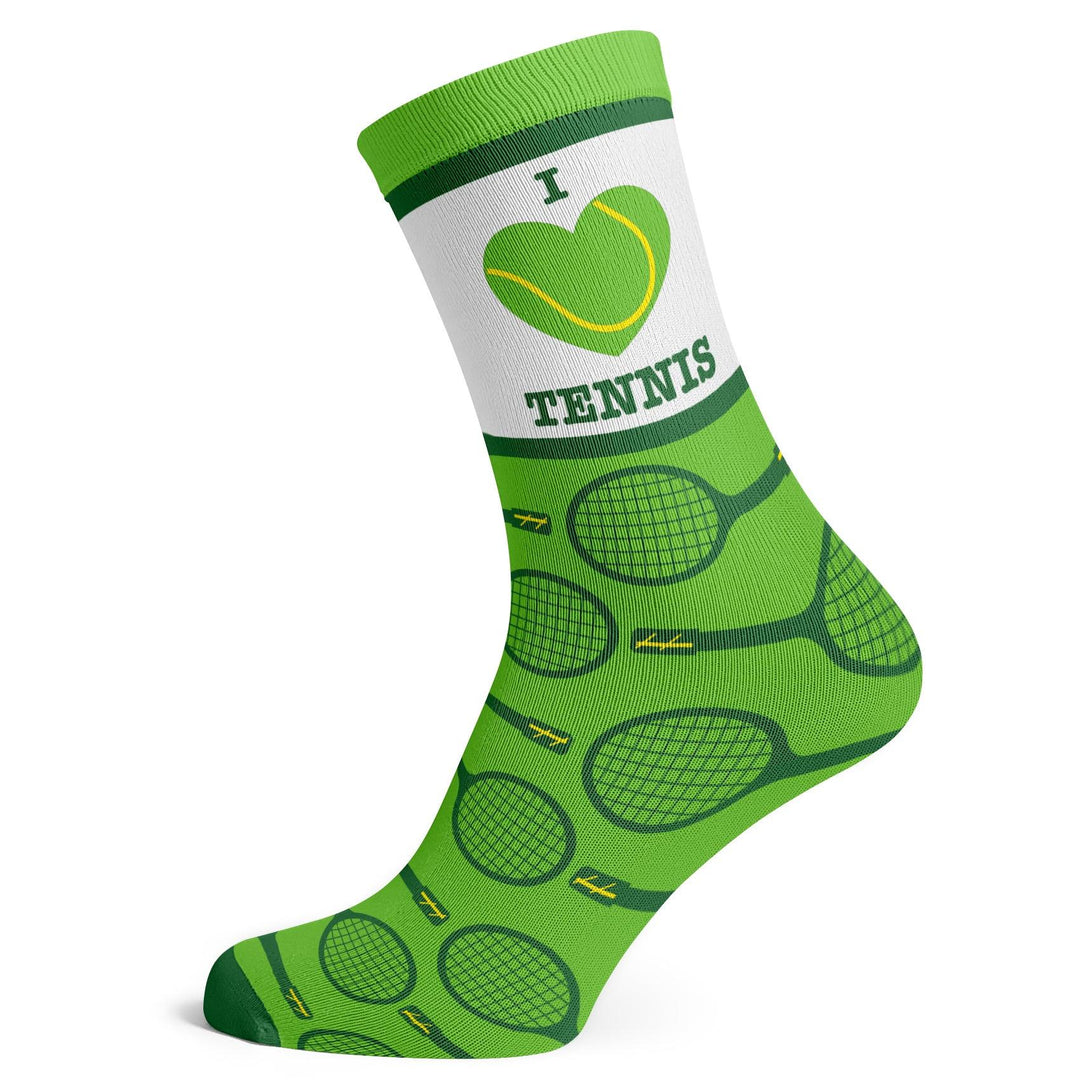 Sports I Heart Tennis Socks - Socks To Be You